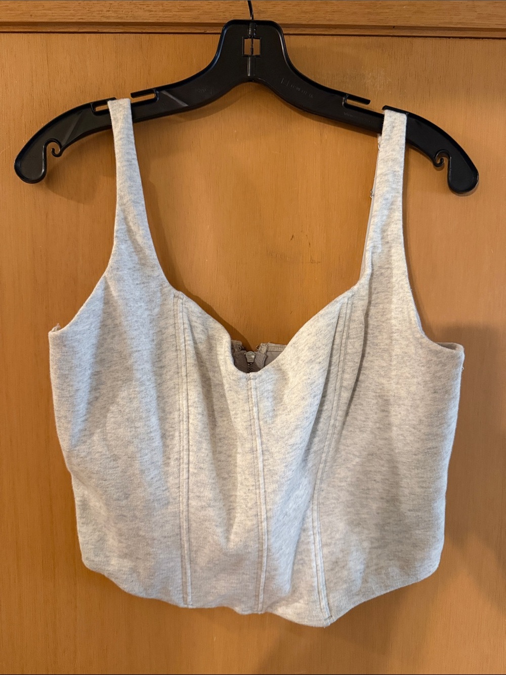 Gilly Hicks Women’s Jersey Corset Crop Top Gray Size XL Curvy